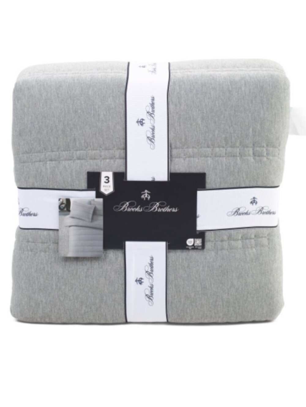Brooks Brothers Grey 3-Piece Quilt Set
